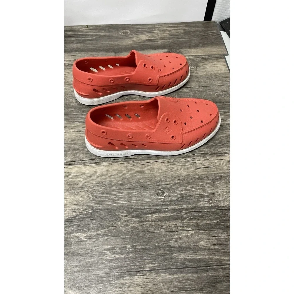 Sperry‎ Authentic Original Float Boat Shoes Coral Red Rubber Mens 6 Womens 8